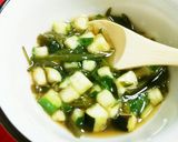 冷やし焼きおにぎり茶漬け～夏野菜のせ～作り方1写真