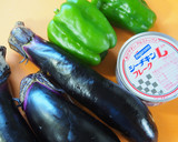 ツナ缶だけで♪ナスとピーマンの炒め煮作り方1写真