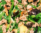 なす豚ひき肉ニラ簡単旨辛炒め☆夏の常備菜作り方4写真