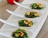 おかひじきとチーズのしそみそ和え作り方4写真