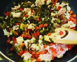 ☆高菜そぼろでガパオ風ごはん☆作り方4写真