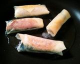 おつまみに♪お手軽海苔ハムチーズ春巻き♪作り方3写真