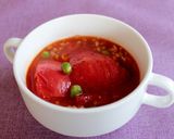 とろんとおいしい！トマトのひき肉あんかけ作り方4写真