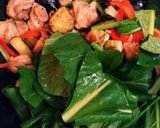 鶏肉と小松菜のオイスターソース炒め作り方7写真