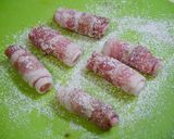 簡単！焼きミニミニロールカツ(お弁当用)作り方2写真