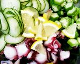 タコとオクラのワカメの酢の物作り方6写真