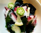 タコとオクラのワカメの酢の物作り方10写真