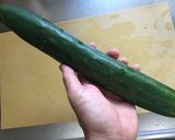 巨大キュウリの甘酢漬け作り方1写真