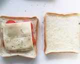 トマト入りハムチーズトースト作り方4写真
