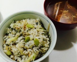 大葉香るみょうがの炊き込みごはん作り方4写真