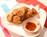 ニラと豚肉入りスタミナエスニック芋もち♪作り方7写真