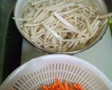 ひき肉入りきんぴらごぼう作り方1写真