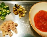 犬ご飯　冷や麦de 夏野菜のカッペリーニ作り方1写真