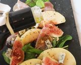 イチジクと桃の前菜サラダ作り方5写真