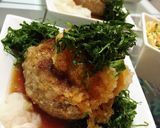 大葉たっぷり！簡単おろしポン酢ハンバーグ作り方9写真
