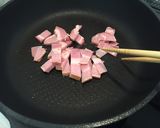ベーコンエッグごはん♡作り方1写真