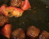 余った照り焼き肉団子のトママヨアレンジ♪作り方2写真