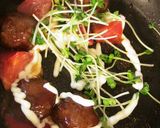 余った照り焼き肉団子のトママヨアレンジ♪作り方3写真