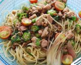 もずく酢で簡単☆大葉とみょうがの夏パスタ作り方7写真