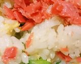 常備菜手作り鮭フレークで簡単鮭チャーハン作り方3写真