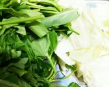 空心菜とキャベツのカレー炒め☆作り方1写真