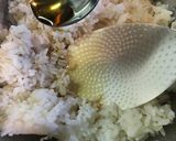 小松菜とベーコンのガーリック炒飯。作り方3写真