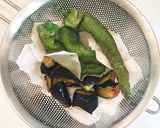 簡単☆茄子と唐辛子の みぞれ揚げびたし作り方2写真