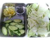 キャベツと胡瓜のレモン漬け♪作り方1写真