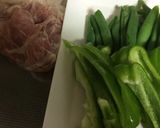 豚肉とインゲンとピーマンの炒め作り方1写真