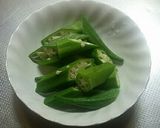 オクラと茄子のニンニク風味パスタ作り方2写真