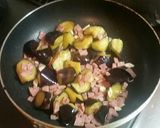 オクラと茄子のニンニク風味パスタ作り方6写真