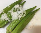 忙しい朝に焼きオクラ卵作り方1写真