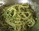 冷製ジェノベーゼのパスタ 生ハムと桃添え作り方7写真