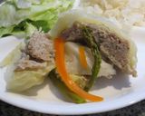 鶏ひき肉とキャベツの重ね蒸し作り方8写真