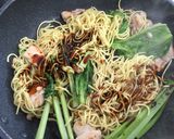 小松菜とトマトの焼きそば作り方5写真