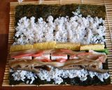 ご飯少なめヘルシー基本の巻き寿司☆恵方巻作り方10写真