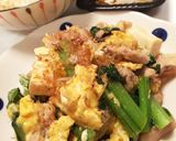 卵がトロ〜り♪小松菜のチャンプルー作り方5写真