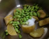 さつま芋＆枝豆餡の包みパン☆フライパンで作り方6写真