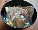 鯛のあらの焦がし潮汁作り方3写真
