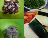 タコとエビのアヒージョ♪作り方1写真