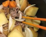車麩と乾燥コンニャク入り甘辛肉じゃが★作り方4写真