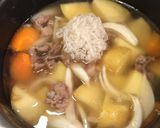 車麩と乾燥コンニャク入り甘辛肉じゃが★作り方5写真