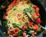 もぎたてトマトとフレッシュバジルのパスタ作り方5写真