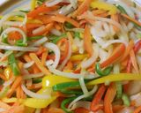 野菜炒めにニンニクショウガ焼き。作り方6写真