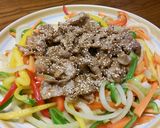野菜炒めにニンニクショウガ焼き。作り方8写真