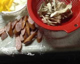 舞たけとウィンナーの和風パスタ作り方1写真