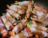 肉巻きピーマン、カレービネガー味。作り方4写真