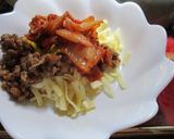簡単感嘆！とまーすチーズ納豆キムチごま油作り方1写真