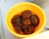 小松菜と干し椎茸の煮浸し。作り方1写真