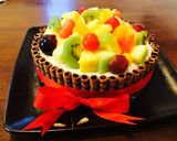 夏のバースデーケーキ（乳製品なし）作り方3写真
